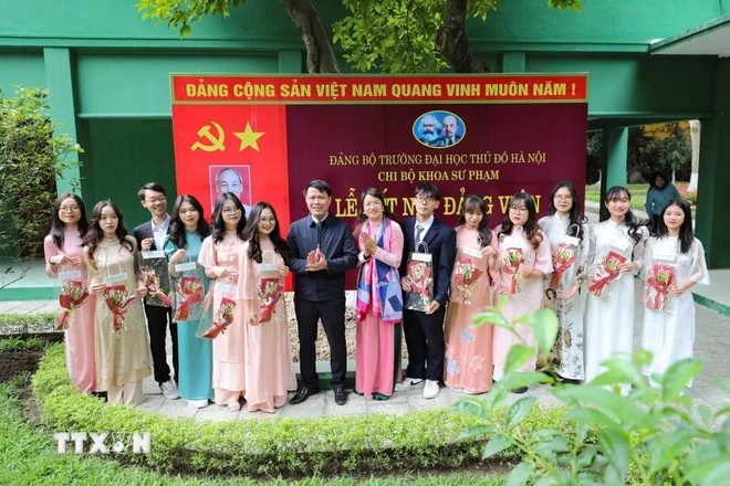 Sinh viên Đại học Thủ đô. (Nguồn: TTXVN)