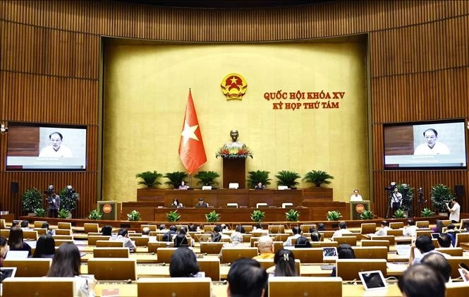 Quang cảnh phiên họp sáng 1/11/2024. Ảnh: Doãn Tấn/TTXVN