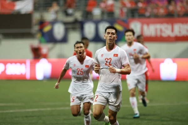 Tiến Linh ăn mừng bàn mở tỷ số. Ảnh: CTV.
