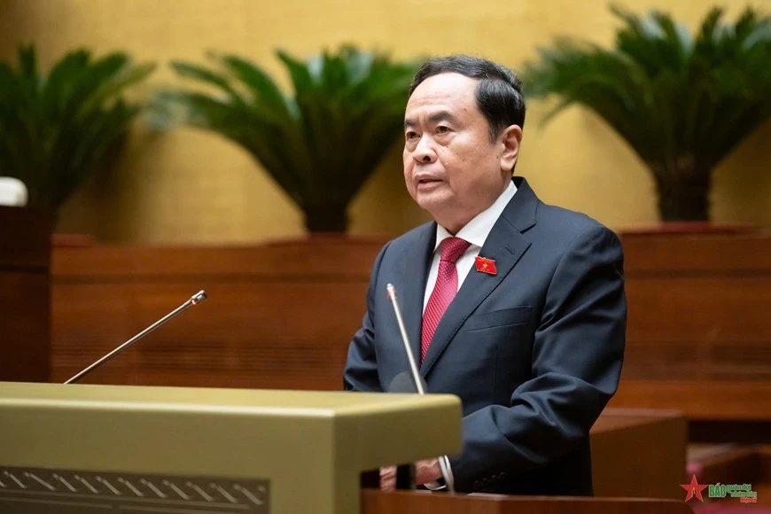 Chủ tịch Quốc hội Trần Thanh Mẫn phát biểu bế mạc kỳ họp.