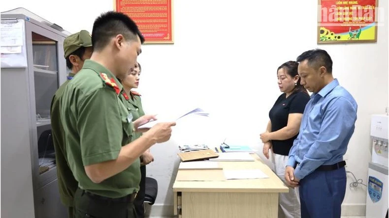 Cơ quan An ninh điều tra Công an tỉnh Lạng Sơn ra quyết định khởi tố, bắt tạm giam đối tượng Nguyễn Đăng Bắc và Tống Thị Hồng Thắm. (Ảnh Công an tỉnh Lạng Sơn)
