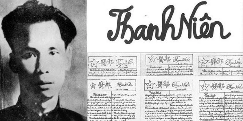 “Thanh niên” - tờ báo cách mạng đầu tiên của Việt Nam do đồng chí Nguyễn Ái Quốc sáng lập tại Quảng Châu (Trung Quốc).