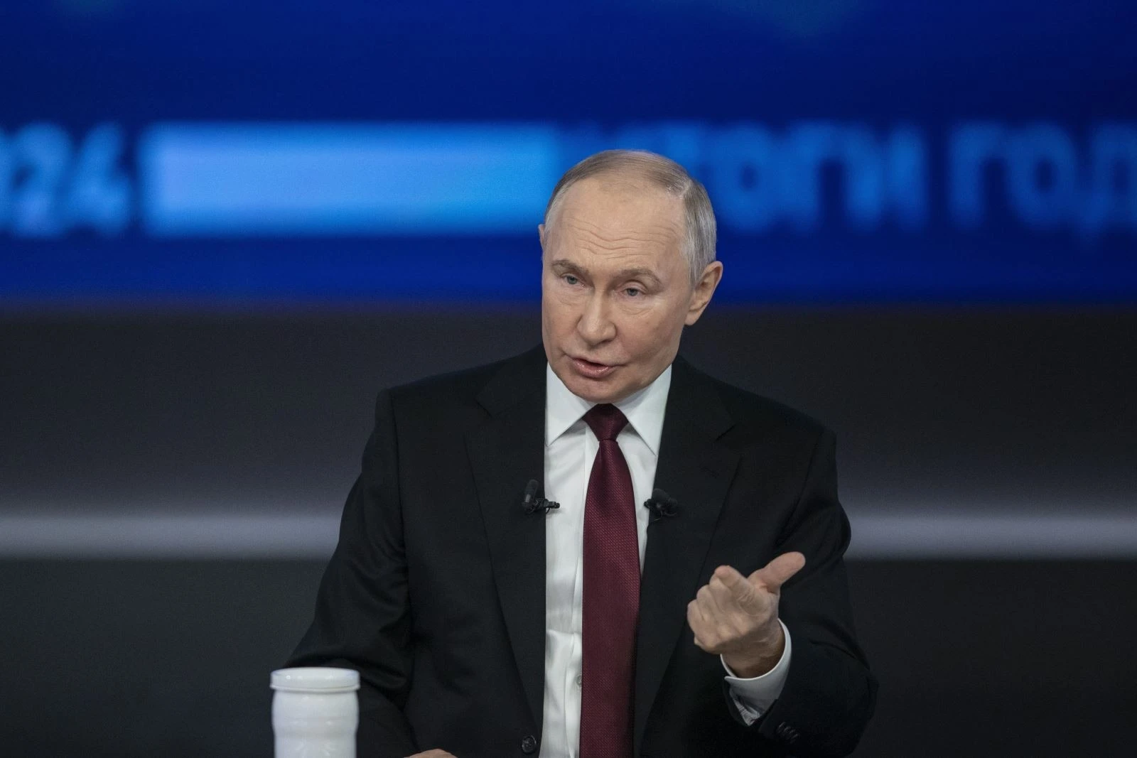 Tổng thống Nga Vladimir Putin phát biểu tại cuộc họp báo ở Moskva. Ảnh: THX/TTXVN