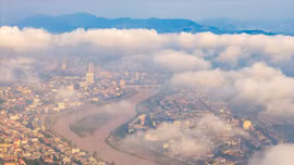 Phường Lào Cai tuyệt đẹp trong sương thu
