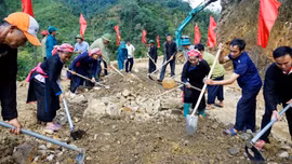 Xã Bản Liền phát động phong trào xây dựng đường giao thông nông thôn đợt 2, năm 2026