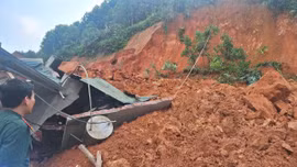 Mỏ Vàng: 1 hộ dân bị sập nhà do sạt lở đất đá
