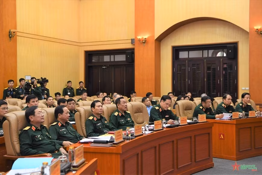 Các đại biểu dự hội nghị tại điểm cầu trung tâm.