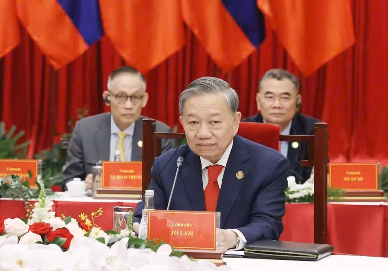 Tổng Bí thư Tô Lâm tại Cuộc gặp.