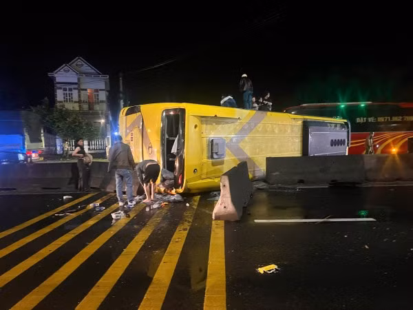 Hiện trường vụ tai nạn.