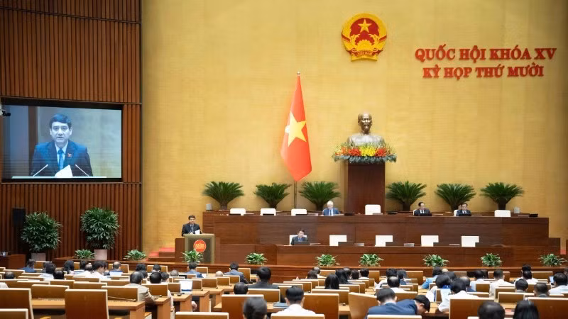 Quốc hội làm việc tại hội trường.