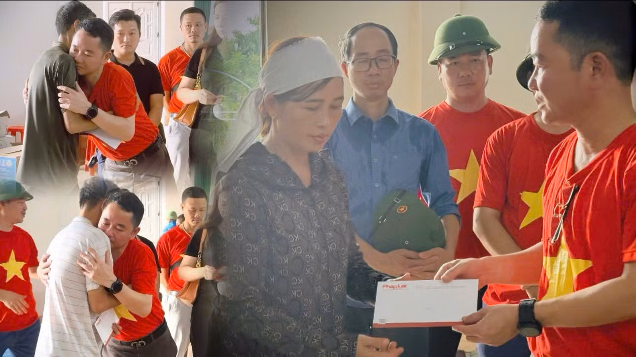 Tiến sĩ Vũ Hoài Nam, Tổng Biên tập Báo Pháp luật Việt Nam: Những chuyến xe nối tiếp những chuyến xe, những ân tình viết tiếp những ân tình mang đến cho bà con vùng thiệt hại.