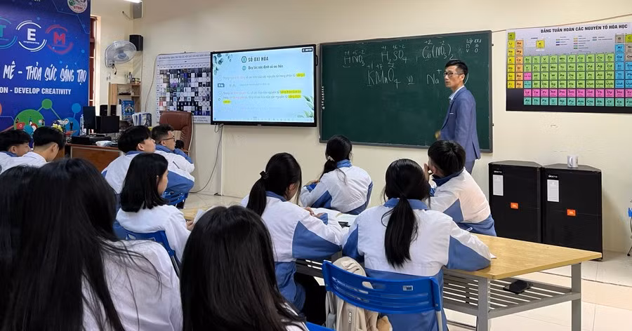 Giờ học tại Trường THPT Cát Bà (Hải Phòng).