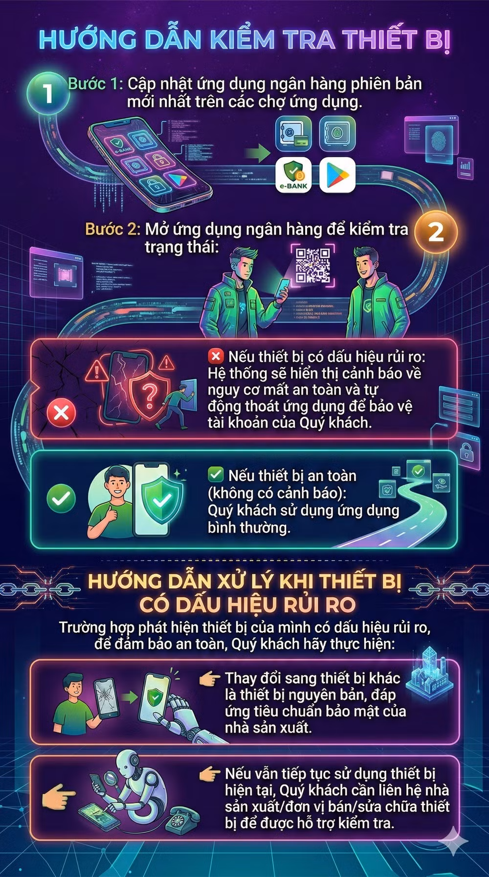 Kiểm tra điện thoại của bạn có bị chặn ứng dụng ngân hàng hay không.