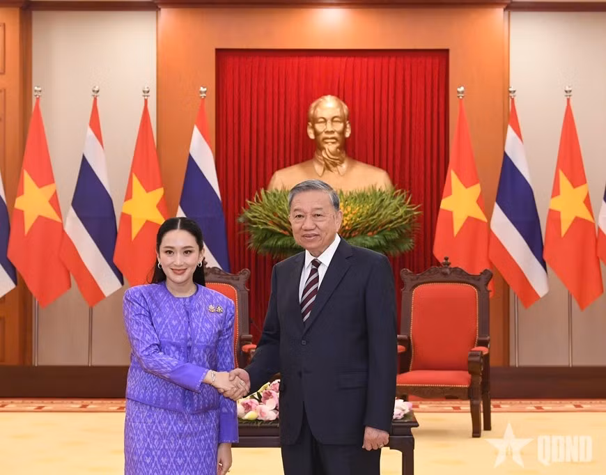 Tổng Bí thư Tô Lâm và Thủ tướng Thái Lan Paetongtarn Shinawatra.