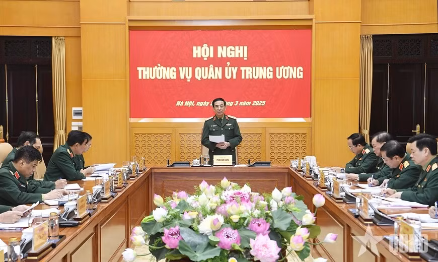 Đại tướng Phan Văn Giang kết luận hội nghị.