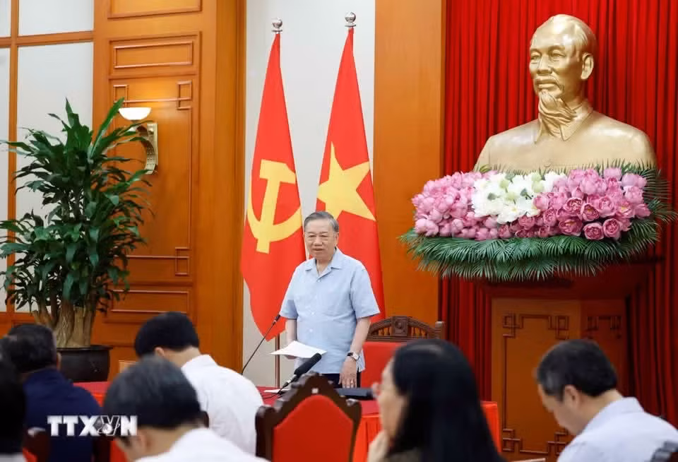 Tổng Bí thư, Chủ tịch nước Tô Lâm chủ trì họp sơ kết mô hình chính quyền 3 cấp.
