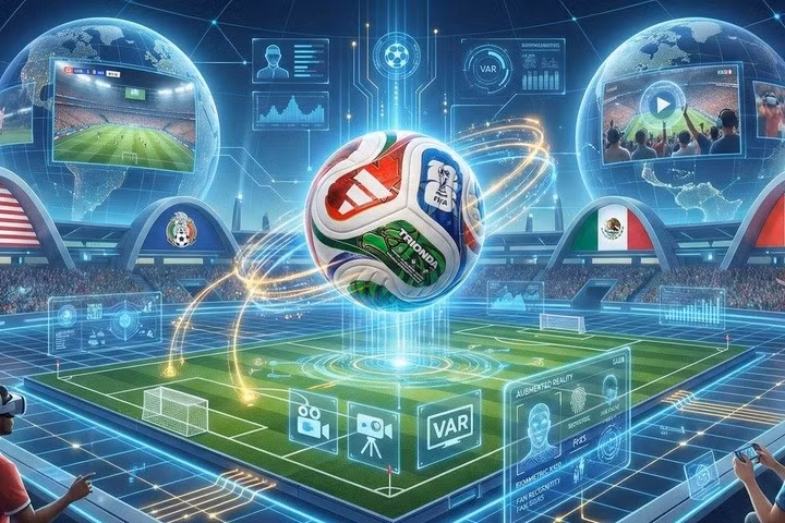 Công nghệ được kỳ vọng biến World Cup 2026 thành giải đấu tiên tiến nhất lịch sử. (Nguồn: AI)
