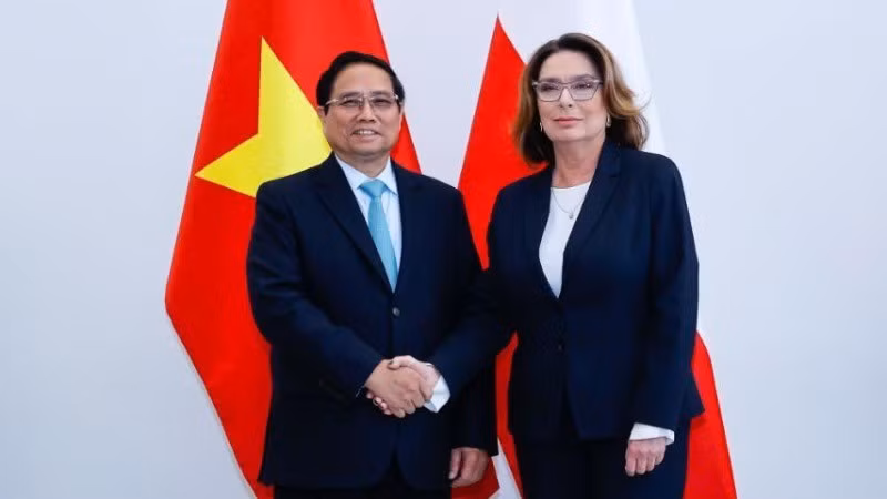Thủ tướng Phạm Minh Chính và Chủ tịch Thượng viện Ba Lan Malgorzata Kidawa-Blonska