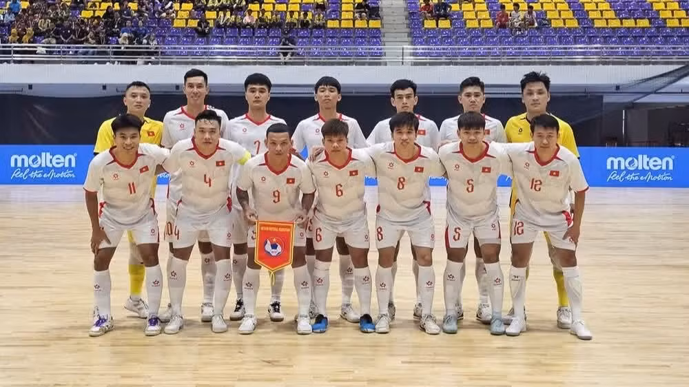 Các cầu thủ của đội tuyển futsal Việt Nam. (Ảnh: VFF)