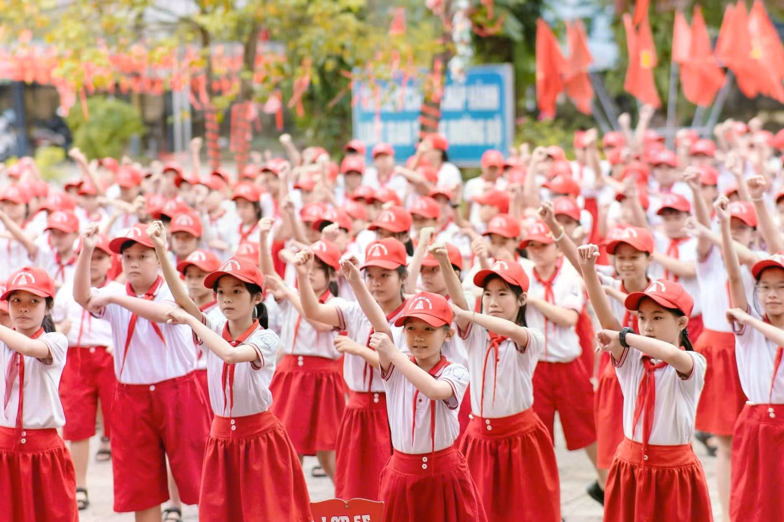 Thiếu nhi Quảng Trị tham gia đồng diễn trong ngày hội “Thiếu nhi vui khỏe-Tiến bước lên Đoàn”. Ảnh internet