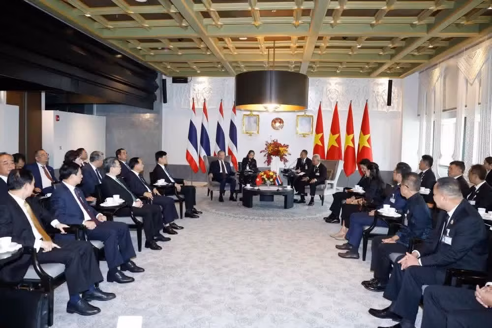 Tổng Bí thư, Chủ tịch nước Tô Lâm hội kiến Chủ tịch Quốc hội Thái Lan Sophon Saram.