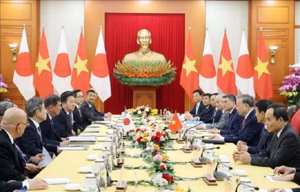 Tổng Bí thư Tô Lâm tiếp Chủ tịch Đảng Dân chủ Tự do (LDP), Thủ tướng Nhật Bản Ishiba Shigeru.