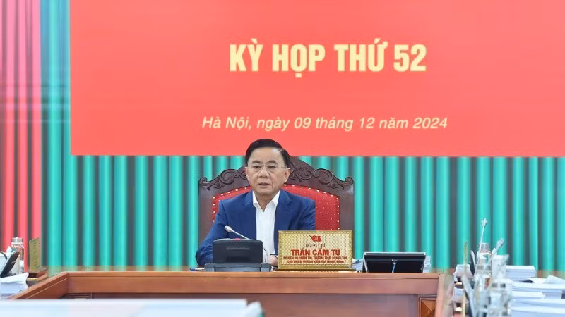 Đồng chí Trần Cẩm Tú, Ủy viên Bộ Chính trị, Thường trực Ban Bí thư, Chủ nhiệm Ủy ban Kiểm tra Trung ương chủ trì Kỳ họp thứ 52 của Ủy ban Kiểm tra Trung ương Đảng.