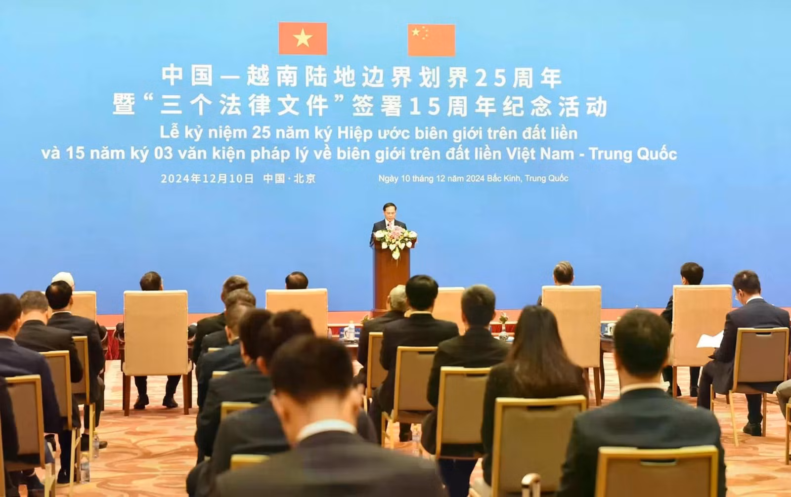 Phó Thủ tướng, Bộ trưởng Ngoại giao Bùi Thanh Sơn phát biểu tại Lễ kỷ niệm.