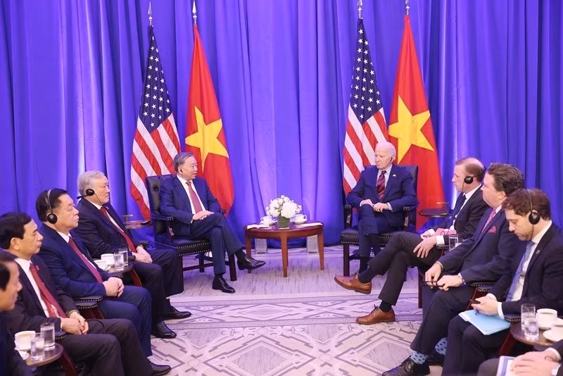 Tổng Bí thư, Chủ tịch nước Tô Lâm gặp Tổng thống Hoa Kỳ Joe Biden.