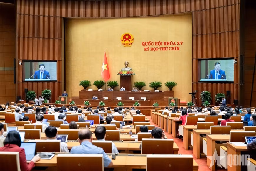 Quang cảnh phiên họp. Ảnh: TRỌNG HẢI