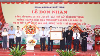 Hợp Thành đón Bằng xếp hạng Di tích lịch sử - văn hóa cấp tỉnh Đền Tượng