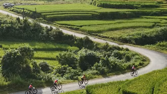 Hấp dẫn Giải đua xe đạp địa hình “Vút bay trên sóng lúa vàng” Mường Bo