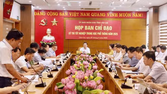 Họp Ban chỉ đạo kỳ thi tốt nghiệp THPT năm 2025 tỉnh