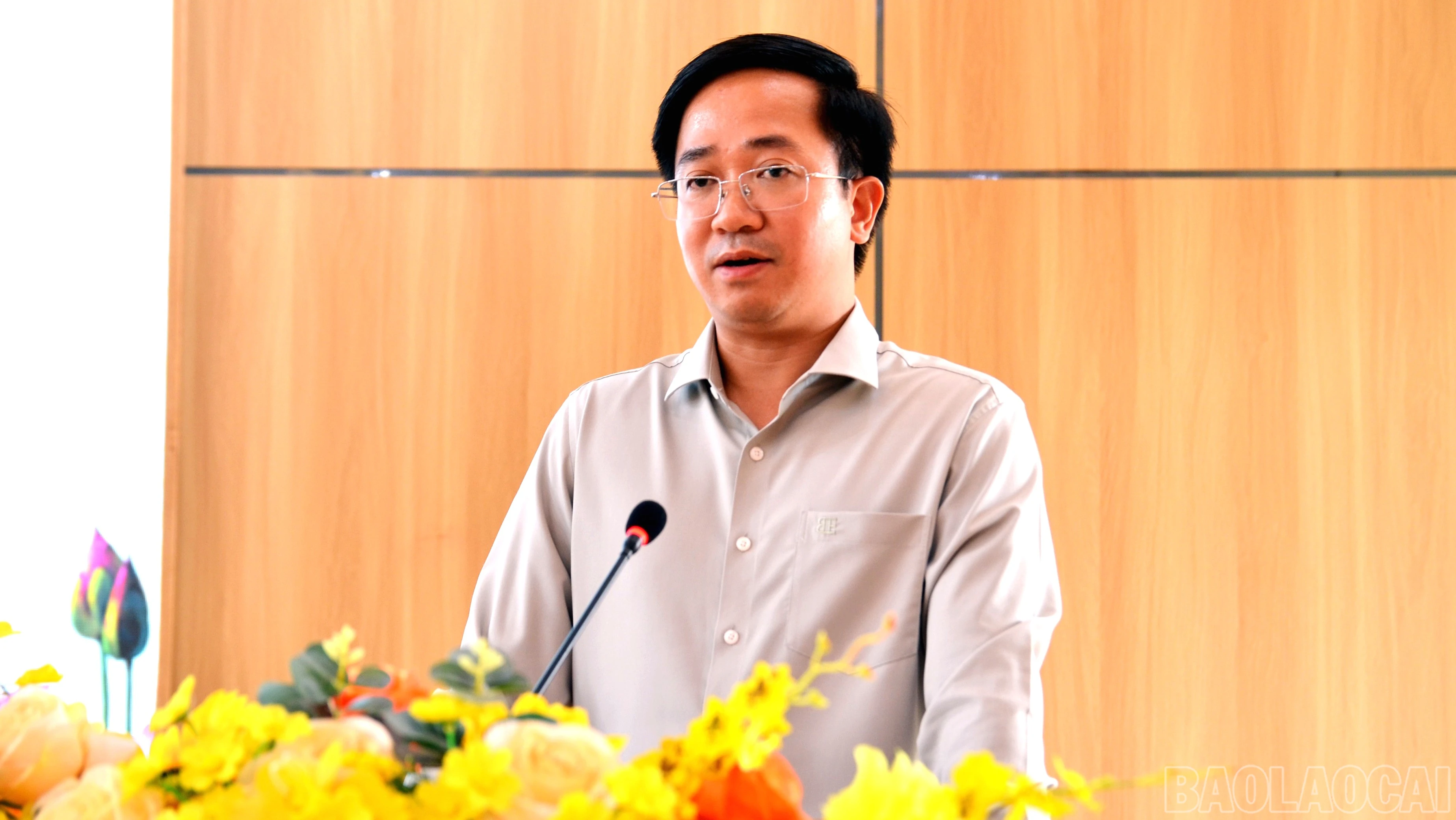 Giám đốc Sở Nông nghiệp và Môi trường Trần Minh Sáng khái quát những kết quả của ngành trong 6 tháng đầu năm.