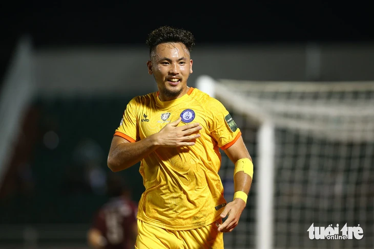 Cầu thủ tấn công Ryan Hà từng tạo ấn tượng tốt trong màu áo CLB Khánh Hòa ở V-League 2023.