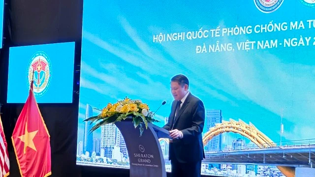 Trung tướng Nguyễn Văn Viện, Cục trưởng Cục Cảnh sát điều tra tội phạm về ma túy phát biểu khai mạc Hội nghị.