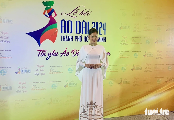 Hoa hậu Ngọc Châu đồng hành với vai trò đại sứ hình ảnh.