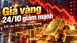 Giá vàng hôm nay 24/10: Vàng thế giới xuống đáy 3 tháng, SJC giảm nhẹ