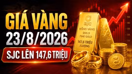 Giá vàng hôm nay 23/8: SJC tăng tiếp, vàng nhẫn tiến sát 150 triệu đồng