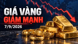 Giá vàng sáng 7/9 đồng loạt đi xuống, PNJ giảm tới 700.000 đồng