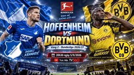 Hoffenheim vs Dortmund 20h30 ngày 5/9: Link xem trực tiếp, nhận định dự đoán