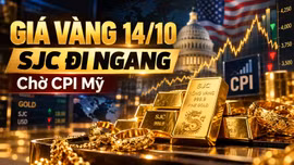 Giá vàng hôm nay 14/10/2026: SJC giữ 144,3 triệu đồng, thế giới giảm nhẹ