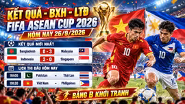 Lịch thi đấu FIFA ASEAN Cup 2026 hôm nay 26/9: Việt Nam vs Philippines
