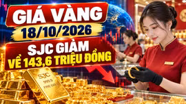 Giá vàng hôm nay 18/10: Vàng miếng, vàng nhẫn cùng giảm ngày cuối tuần