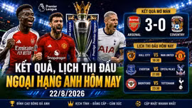 Kết quả, lịch Ngoại hạng Anh hôm nay 22/8: Arsenal thắng lớn, MU ra quân