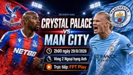 Crystal Palace vs Man City 2h00 ngày 29/8: Link trực tiếp, nhận định dự đoán