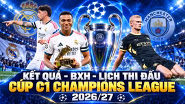 Kết quả, BXH, lịch thi đấu Champions League (Cúp C1) mới nhất