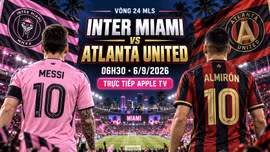 Đội hình ra sân Inter Miami vs Atlanta United: Messi sát cánh Suárez