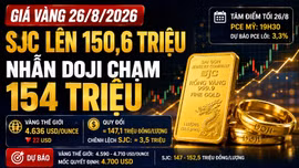 Giá vàng hôm nay 26/8: SJC, BTMC, DOJI tiếp tục tăng theo vàng thế giới?