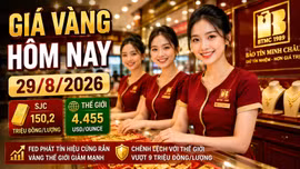 Giá vàng hôm nay 29/8: Vàng thế giới mất hơn 3%, SJC bất ngờ đi ngược chiều